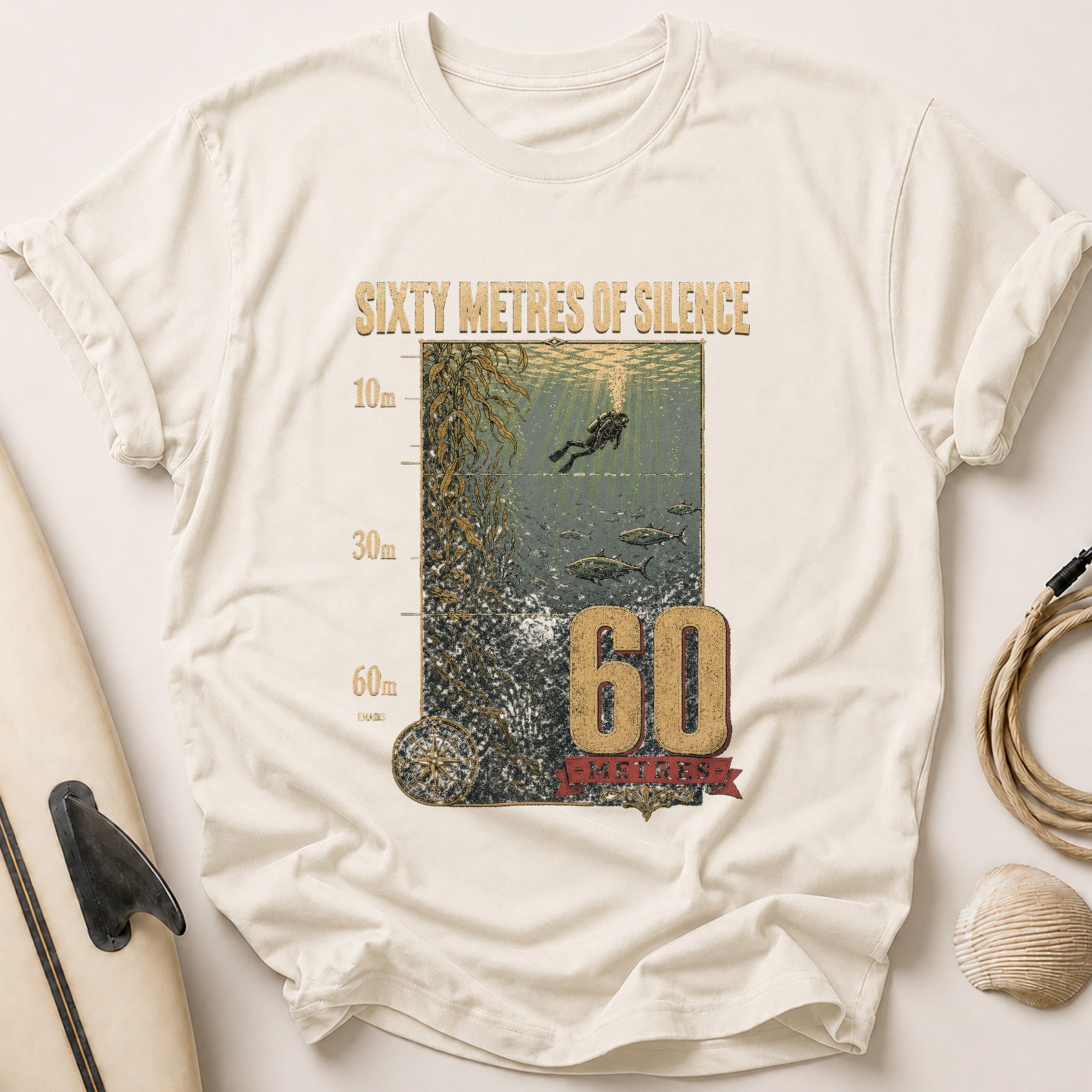 Sixty Metres Tee - Stone