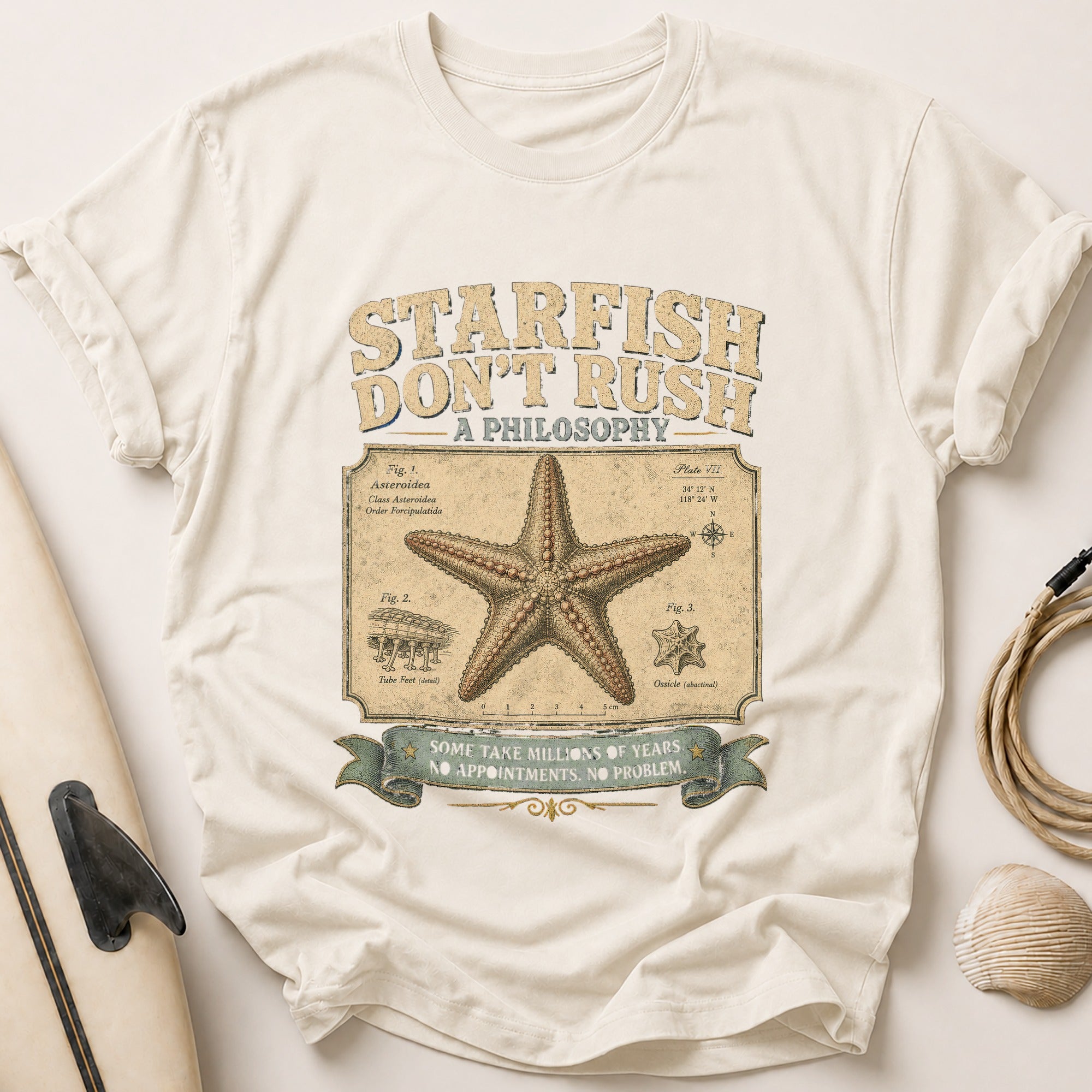 Starfish Don't Rush Tee - Stone