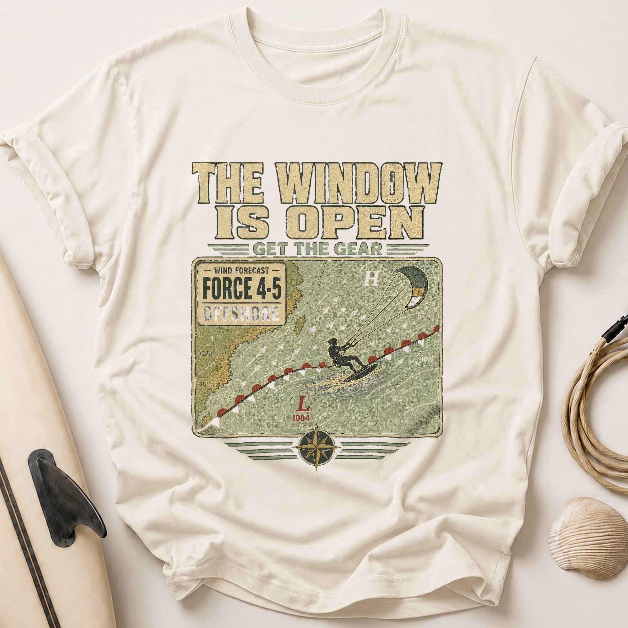 The Window Is Open Tee - Stone