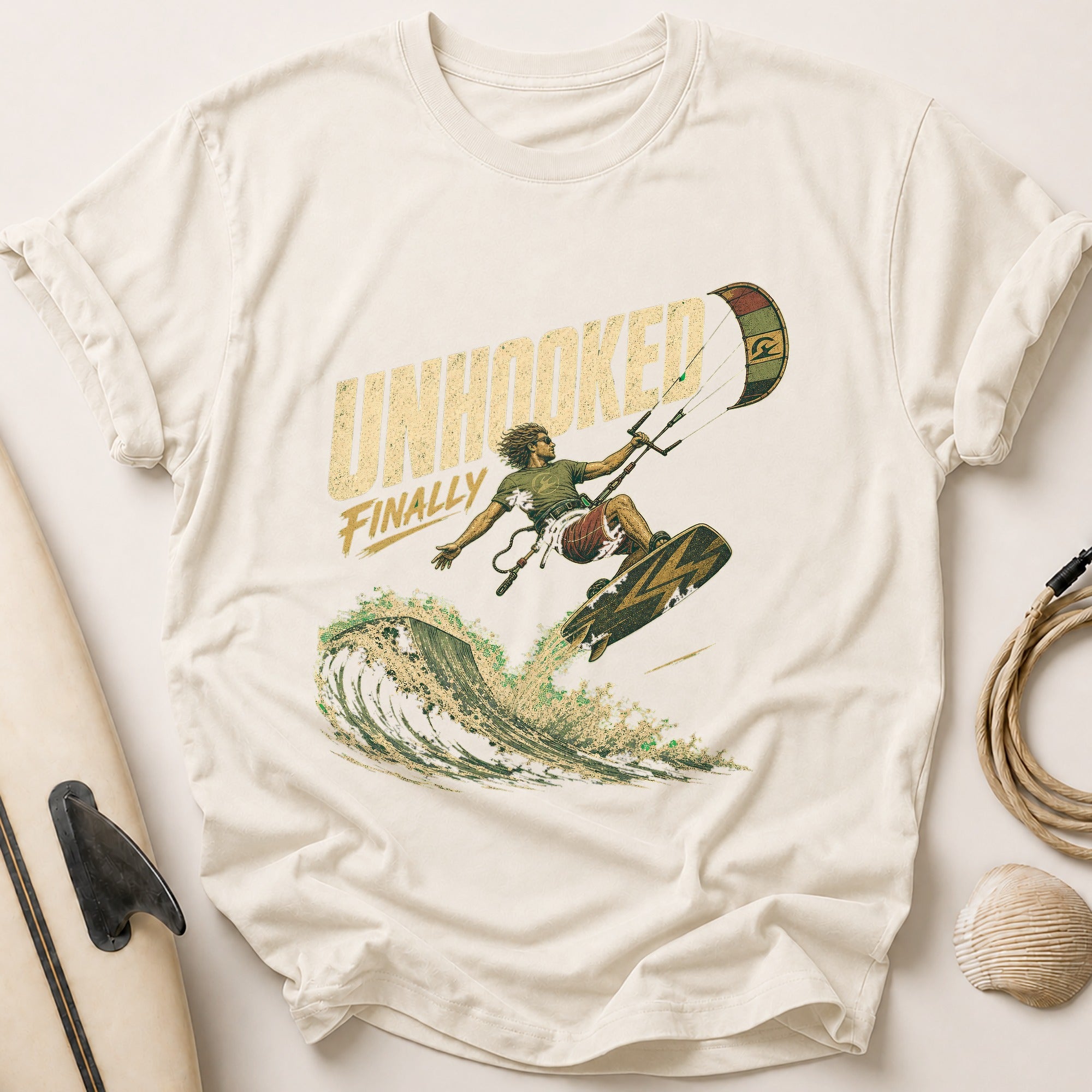 Unhooked Finally Tee - Stone