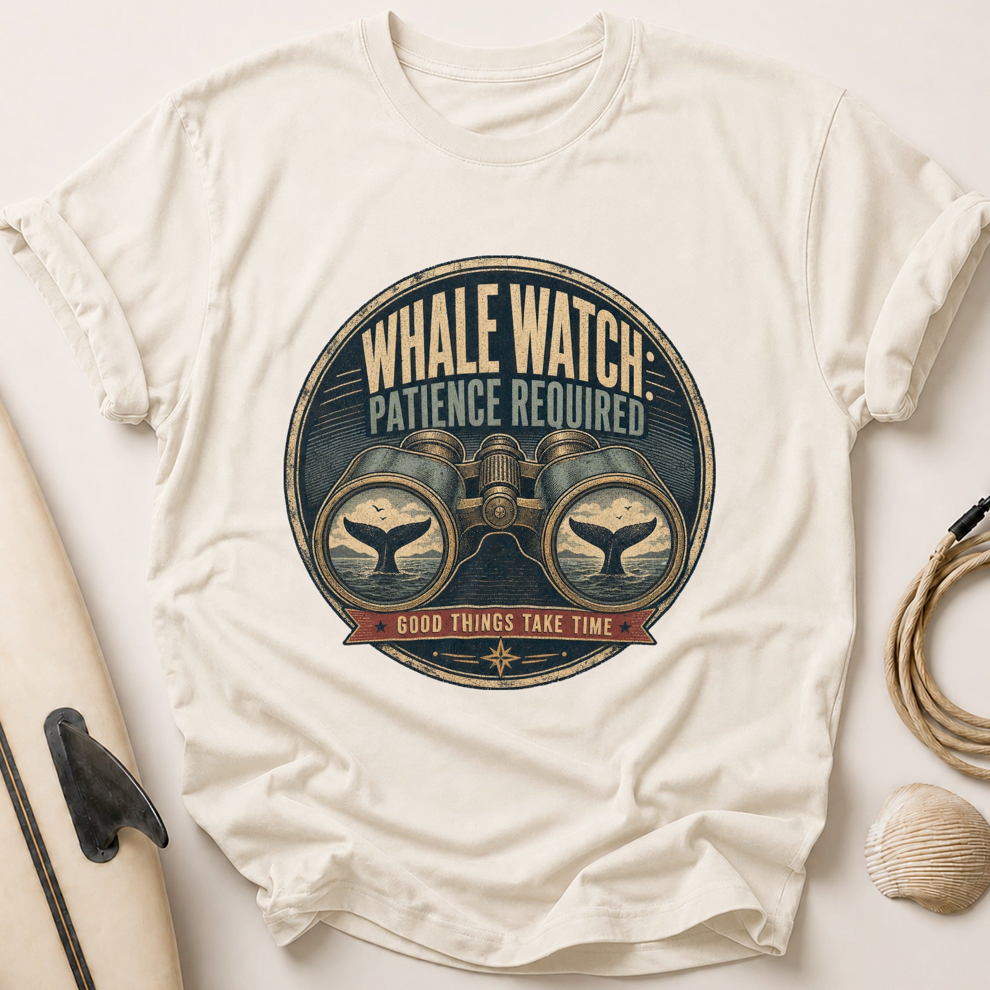 Whale Watch Tee - Stone