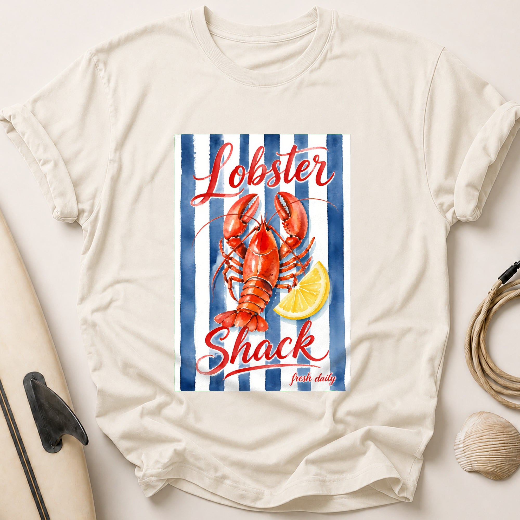 Lobster Shack Seafood Restaurant Fresh Daily Tee - Stone