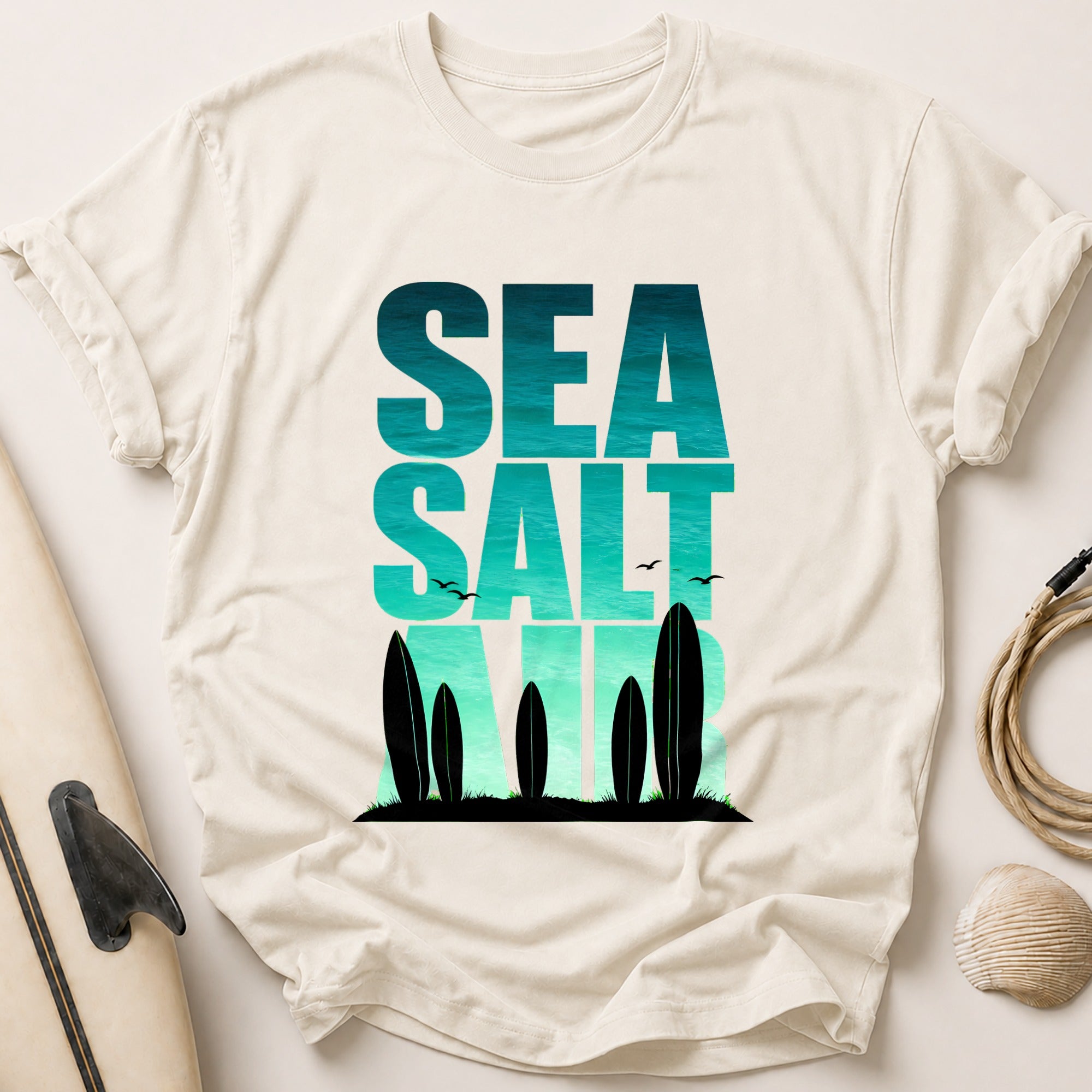 Sea Salt Cactus Desert Vintage Tee - Stone