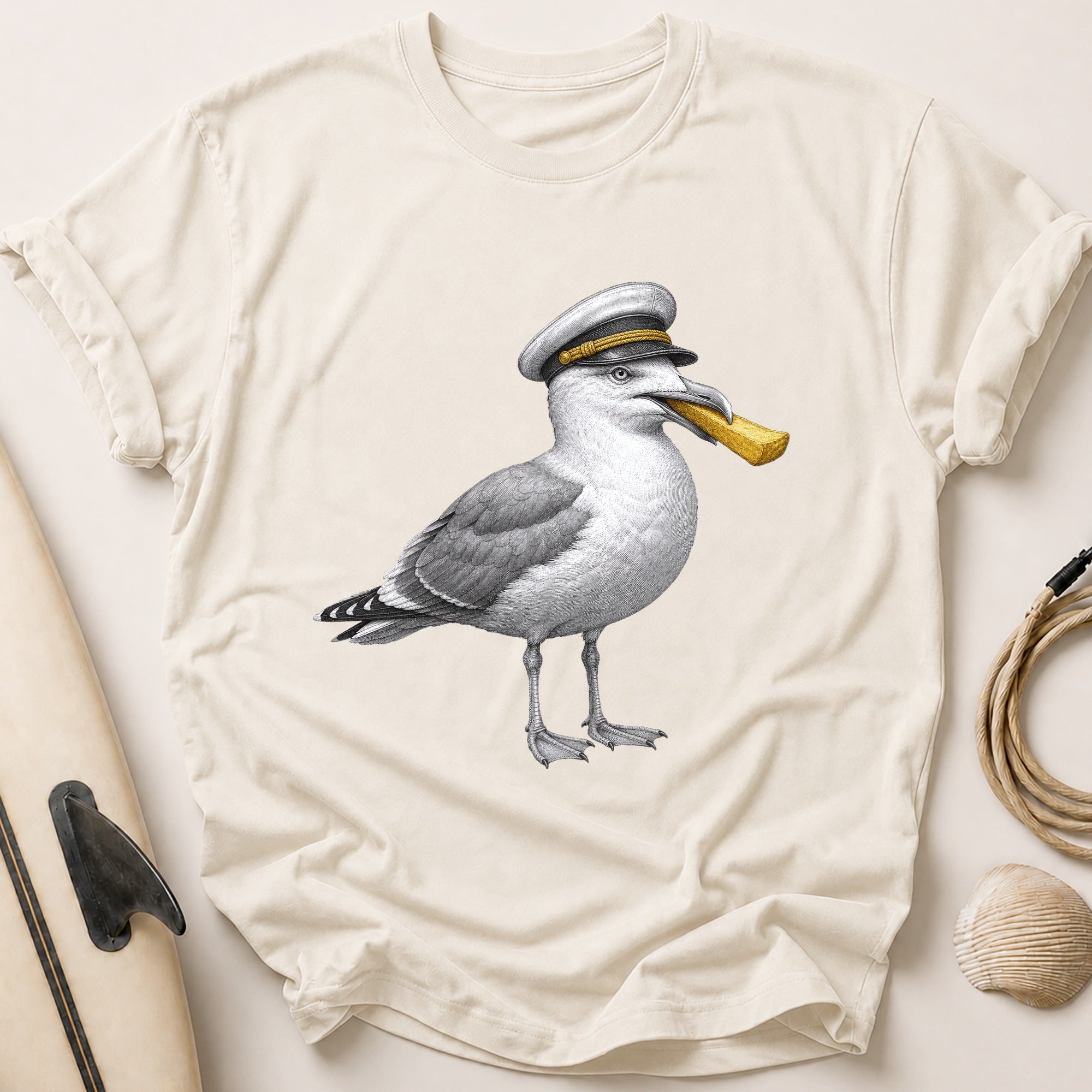 Chip Shop Captain Tee - Stone