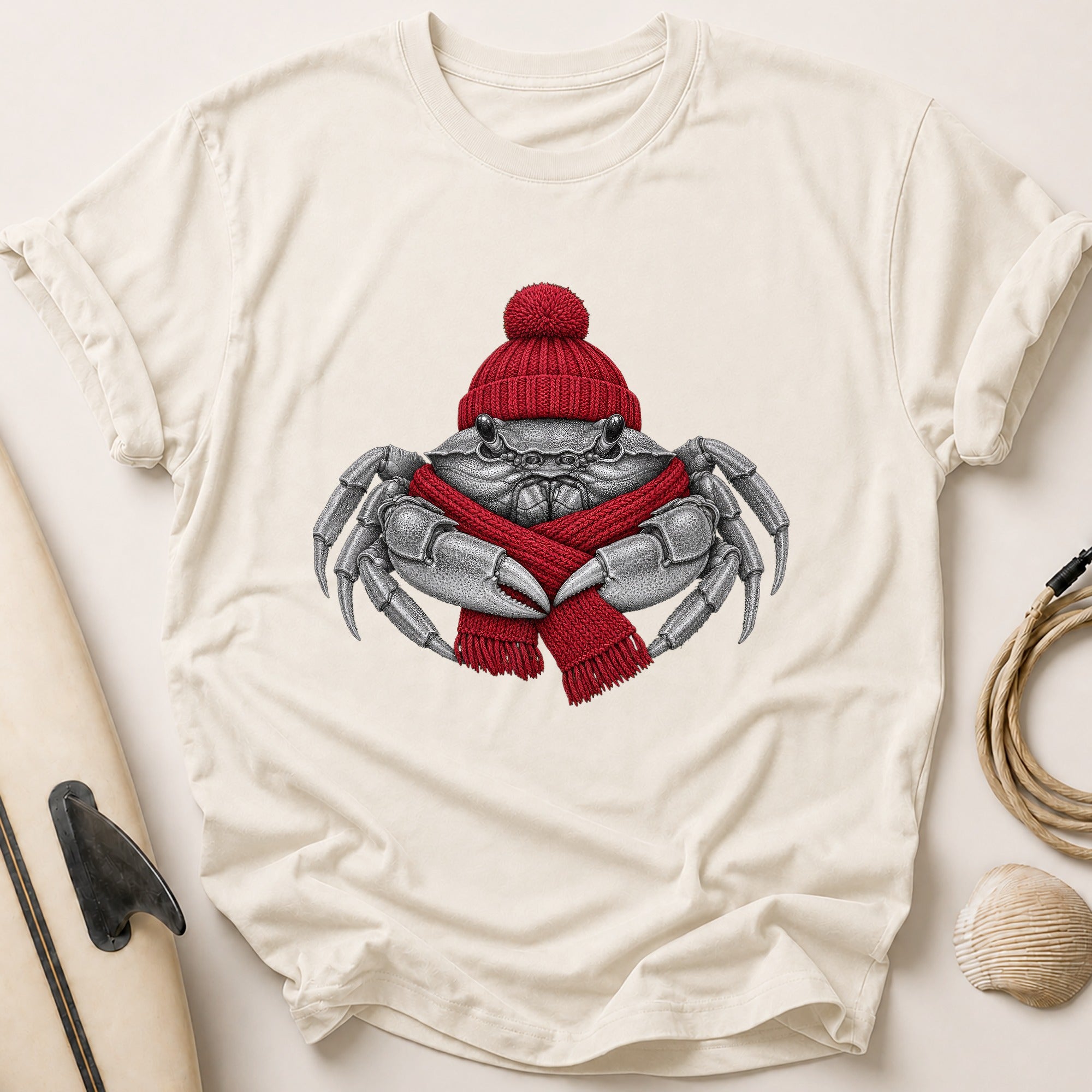 Cold Snap Crab Tee - Stone