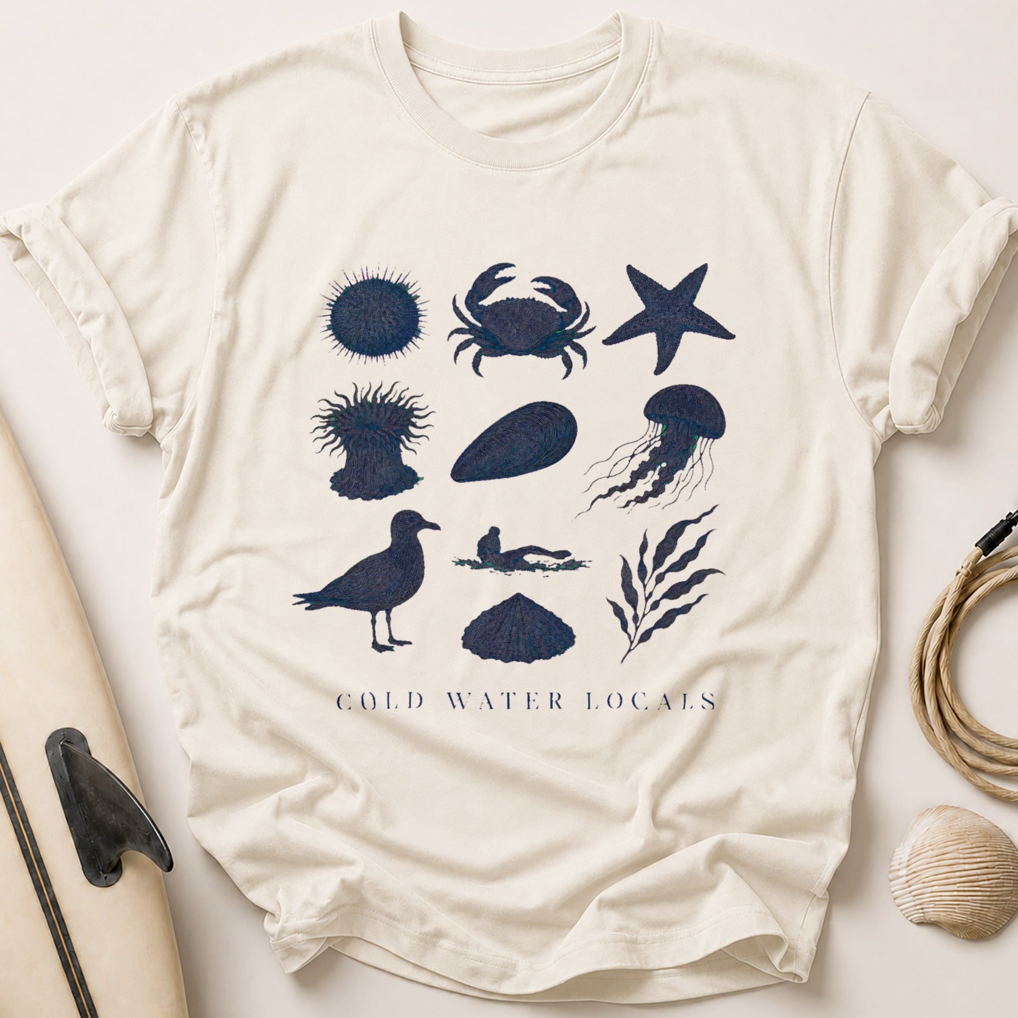 COLD WATER LOCALS Tee - Stone