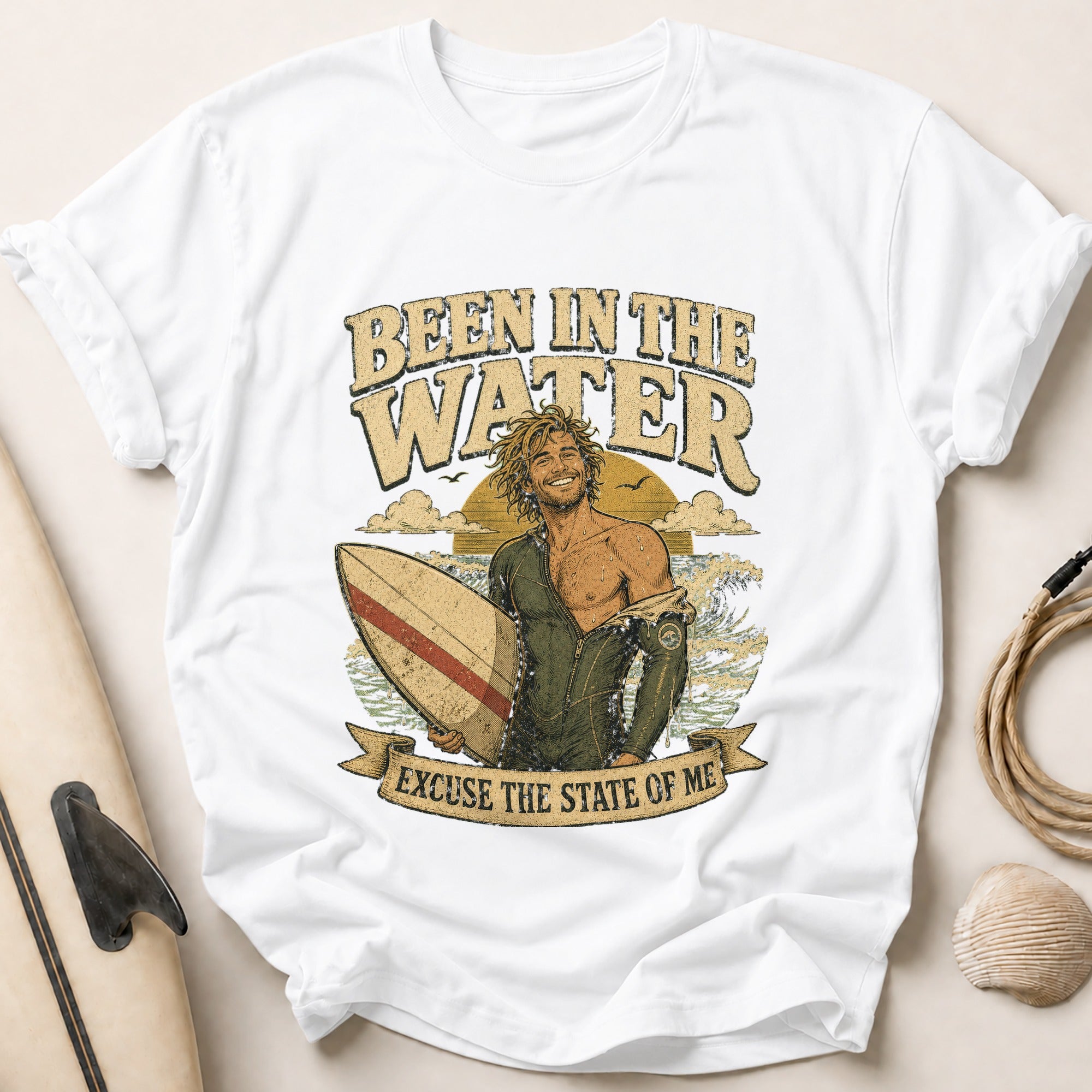 Been In The Water Tee - White