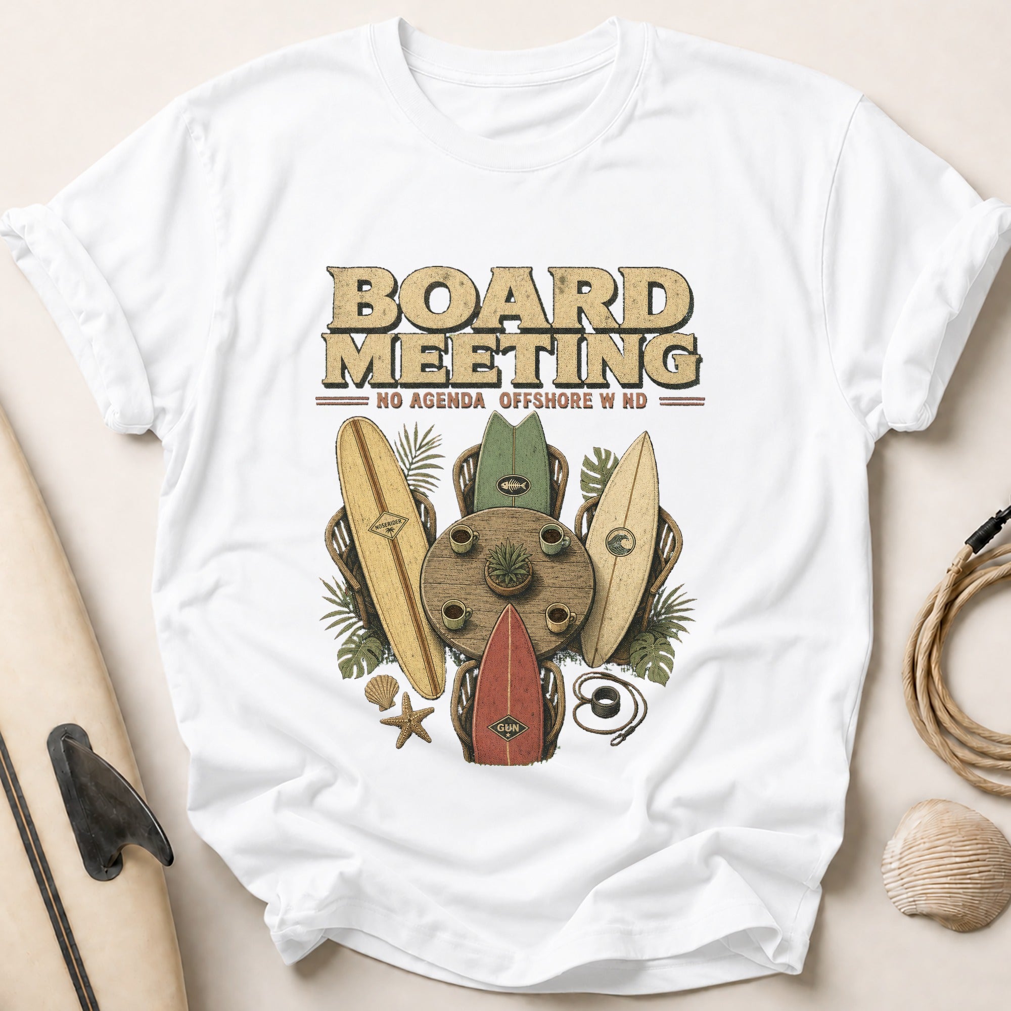 Board Meeting Offshore Tee - White