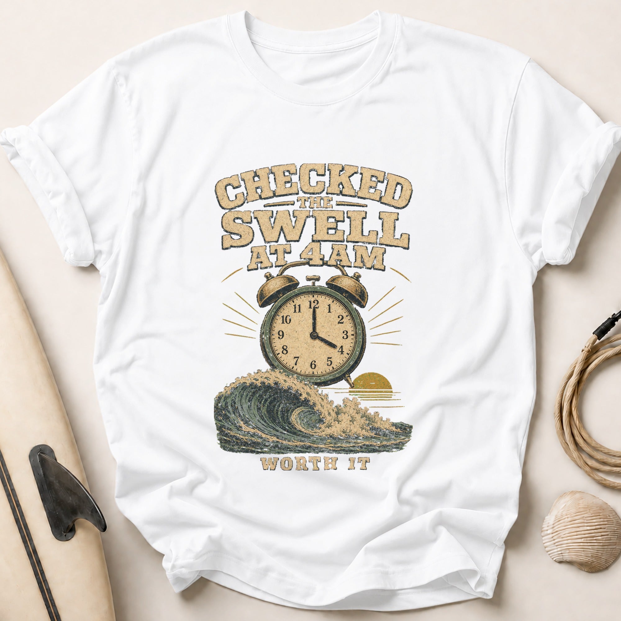 Checked The Swell Tee - White