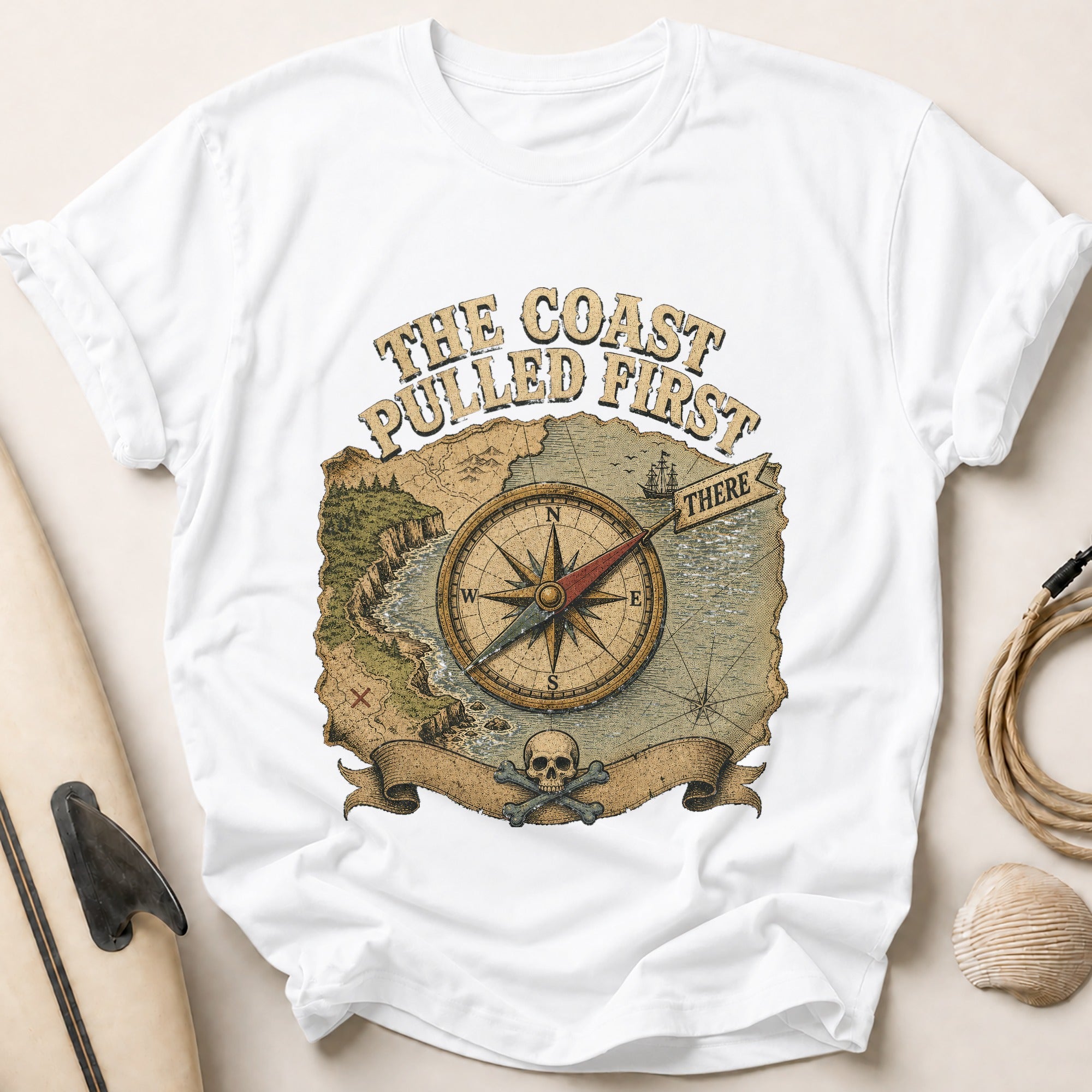 Coast Pulled First Tee - White