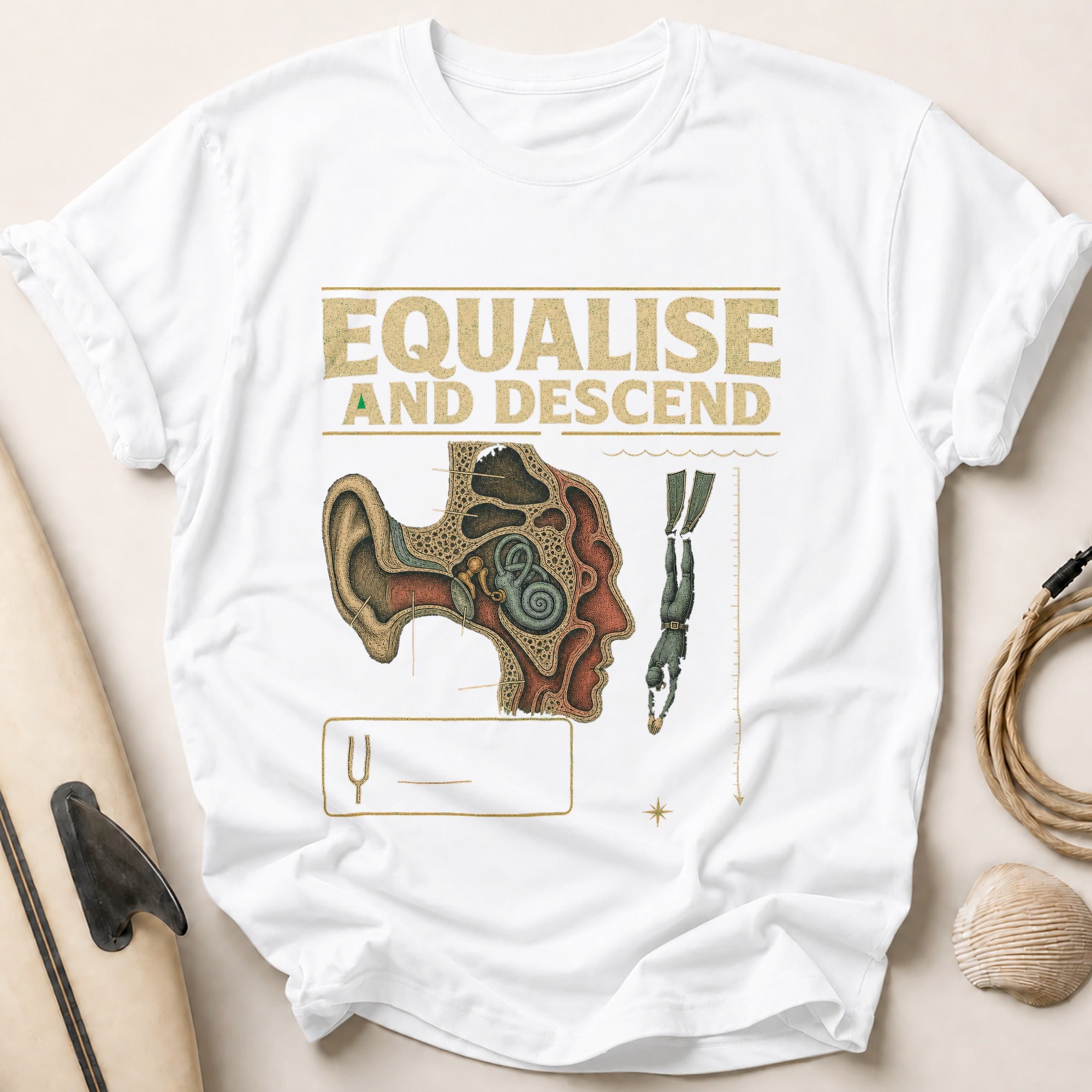 Equalise And Descend Tee - White