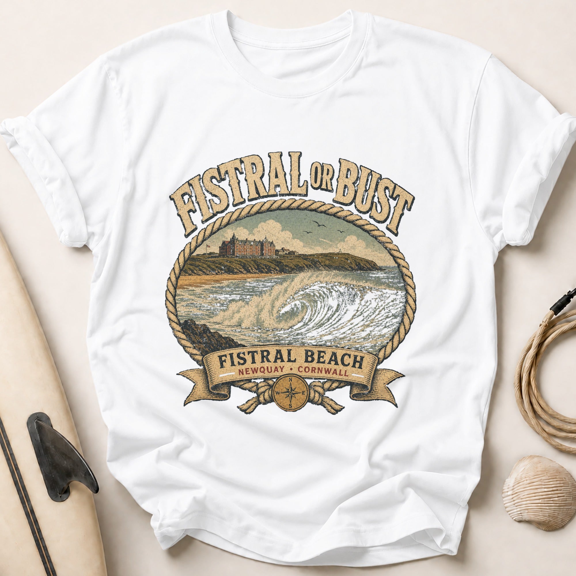 Fistral Or Bust Tee - White