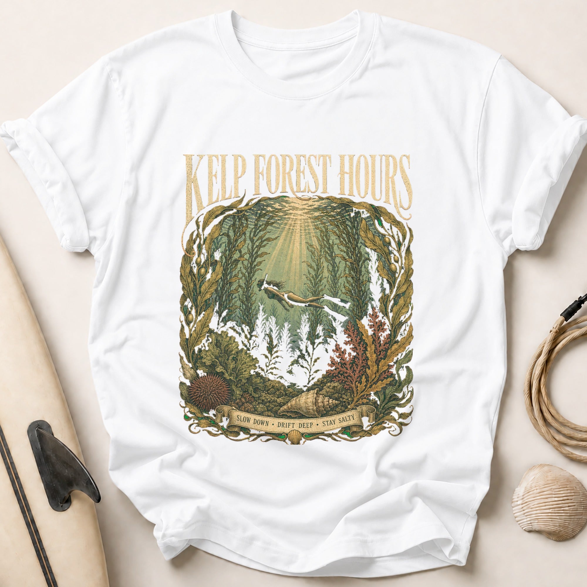 Kelp Forest Hours Tee - White
