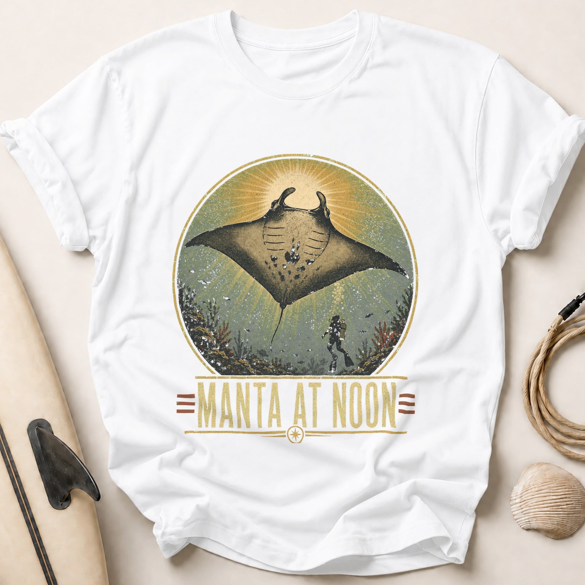 Manta At Noon Tee - White