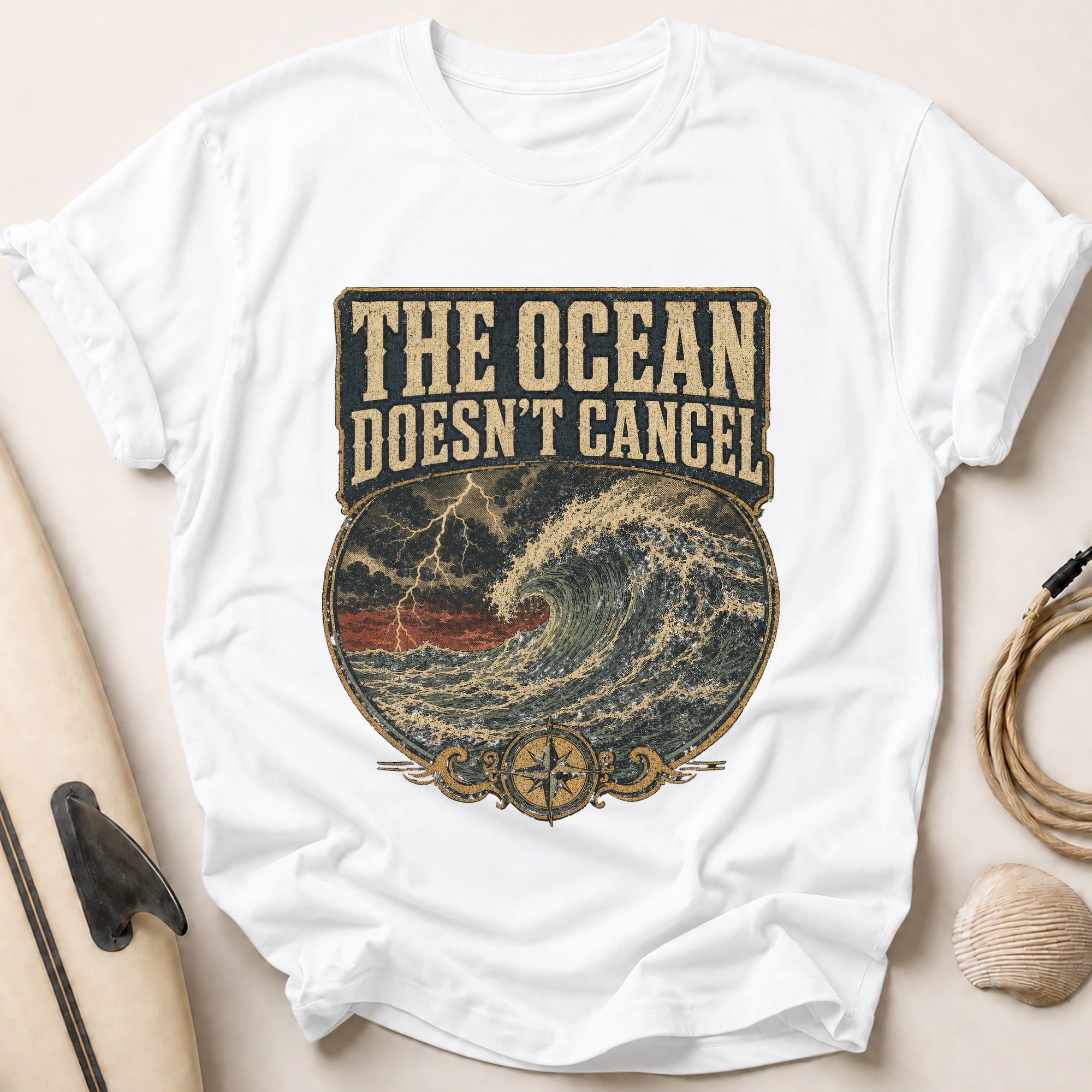 Ocean Doesn't Cancel Tee - White