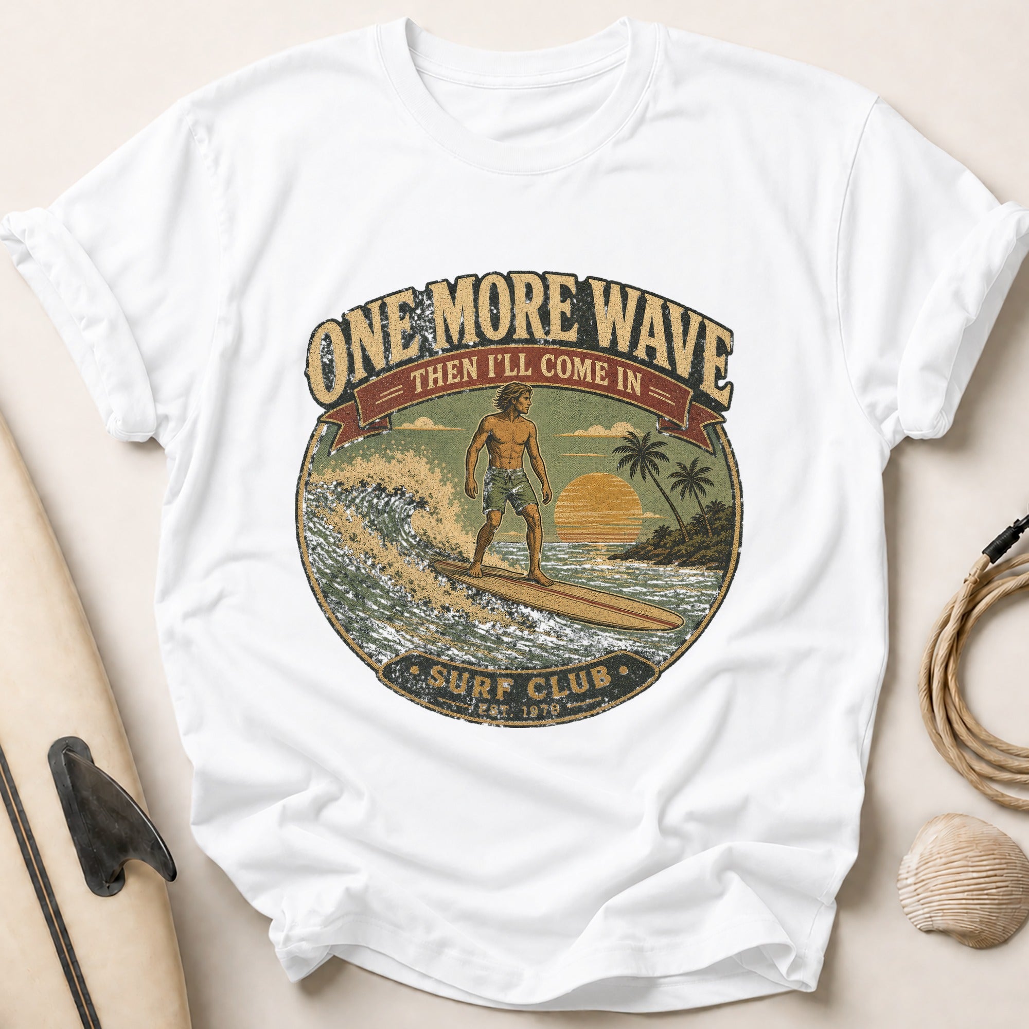 One More Wave Tee - White