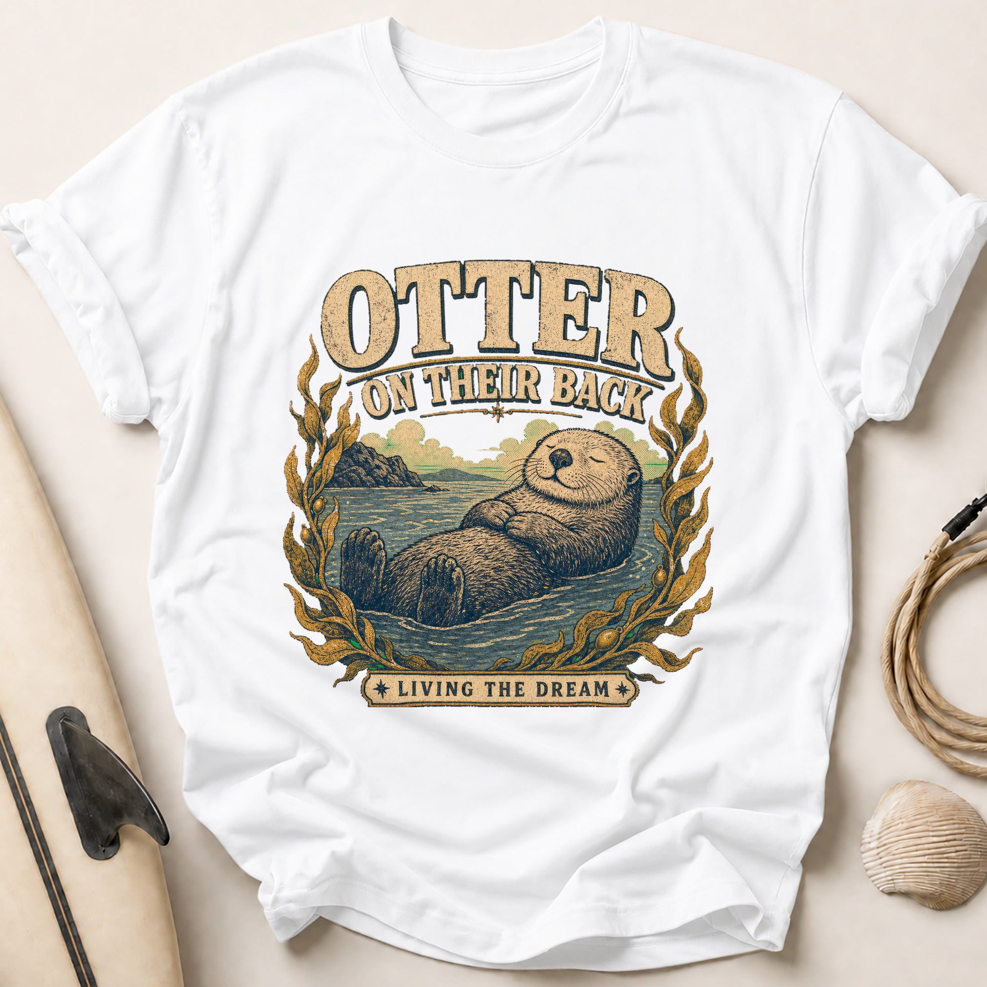 Otter Living The Dream Tee - White