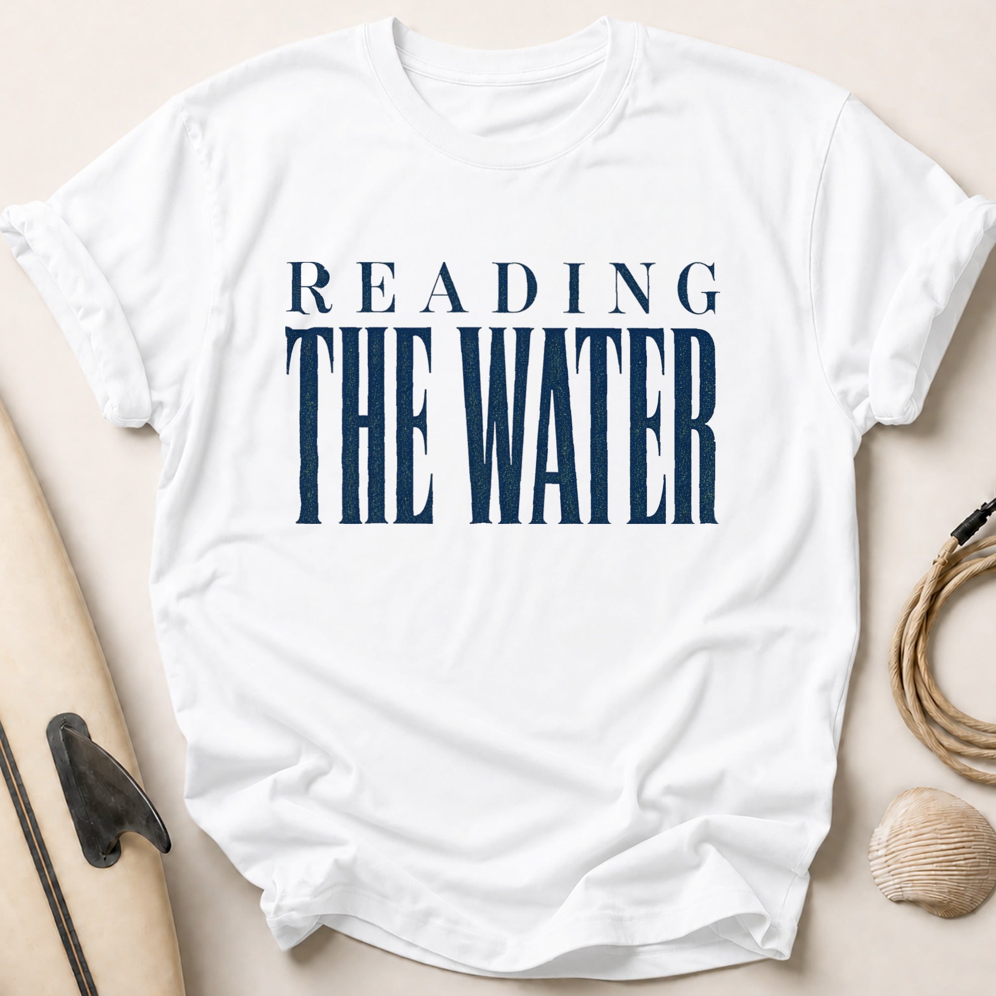Reading The Water Tee - White