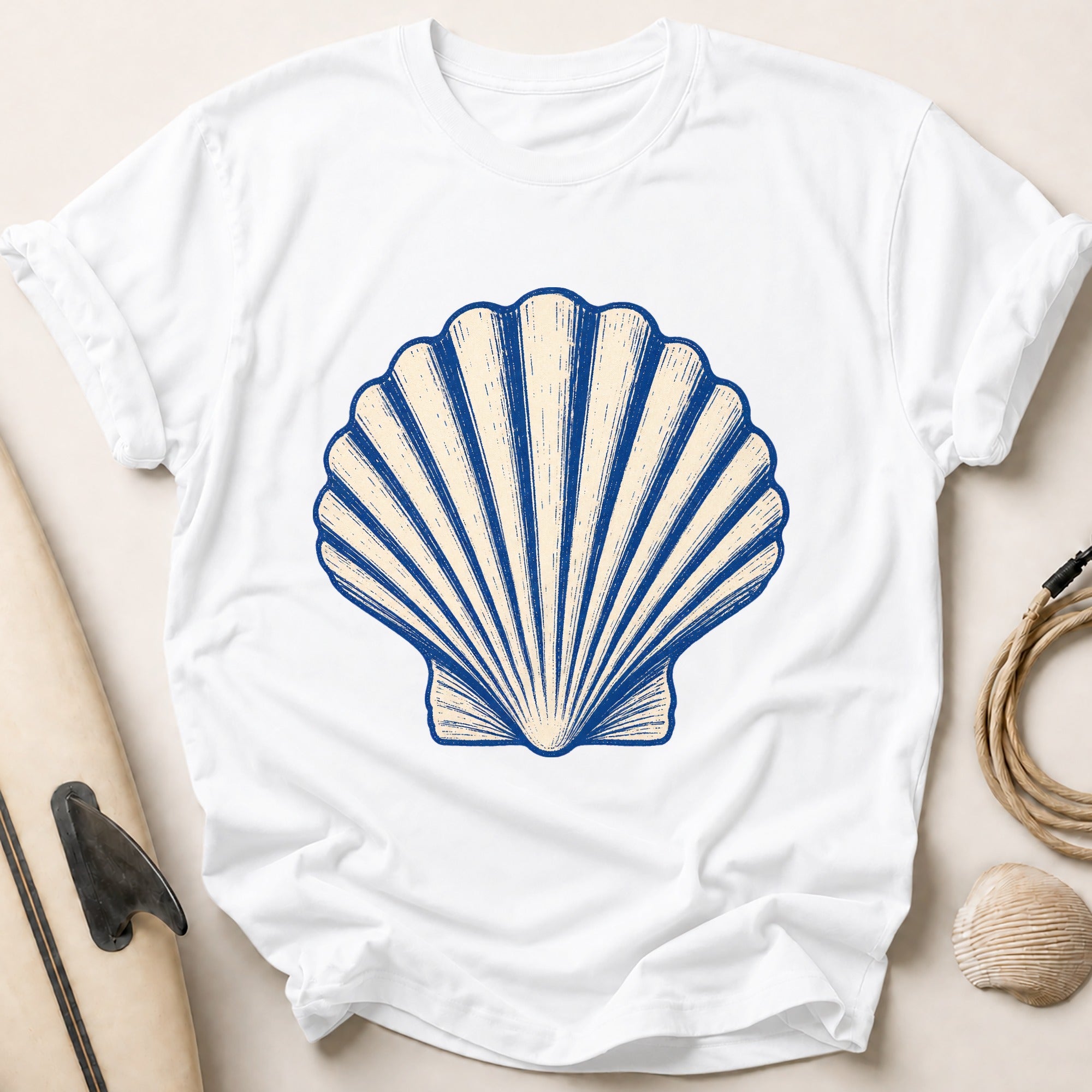 Scallop Shell Tee - White
