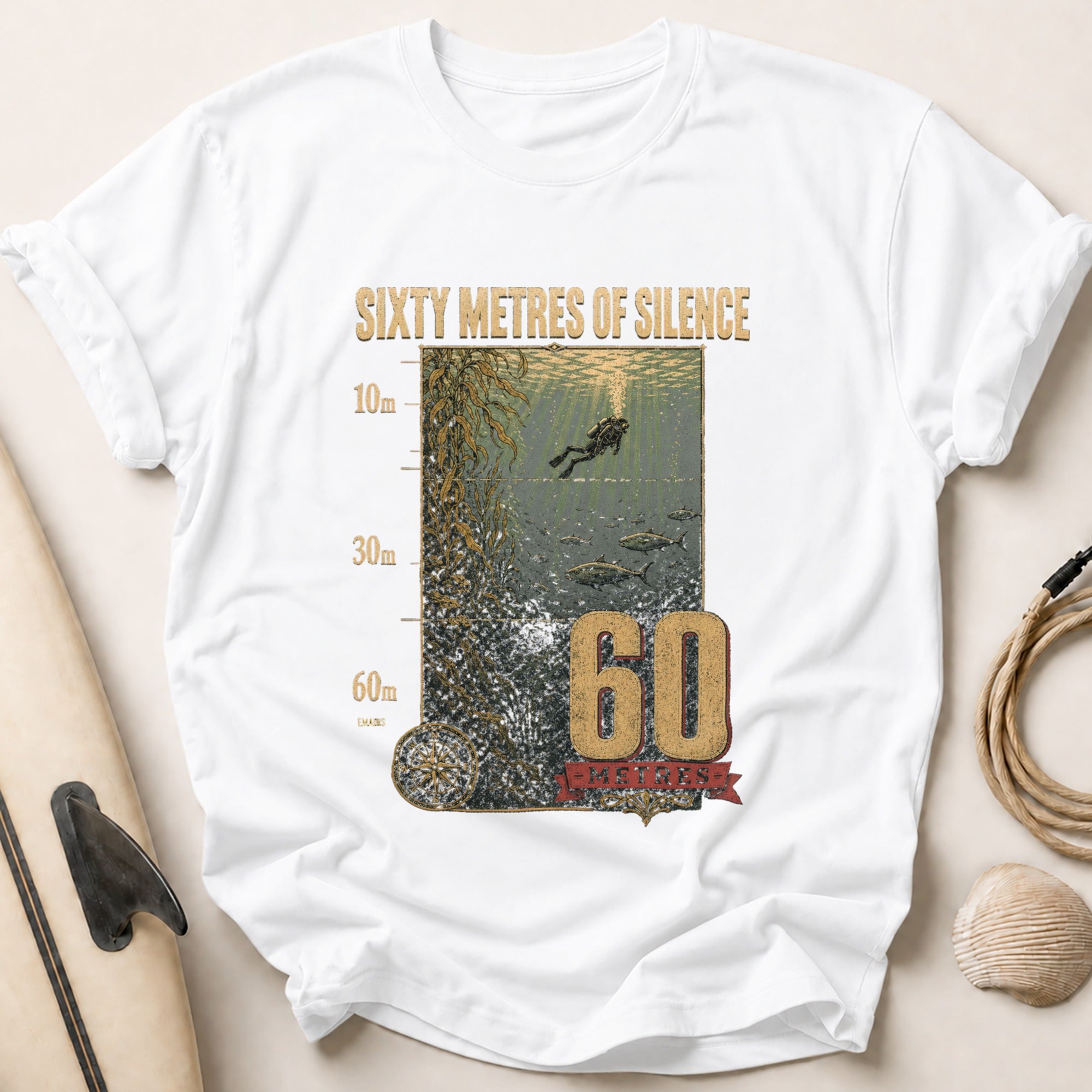 Sixty Metres Tee - White