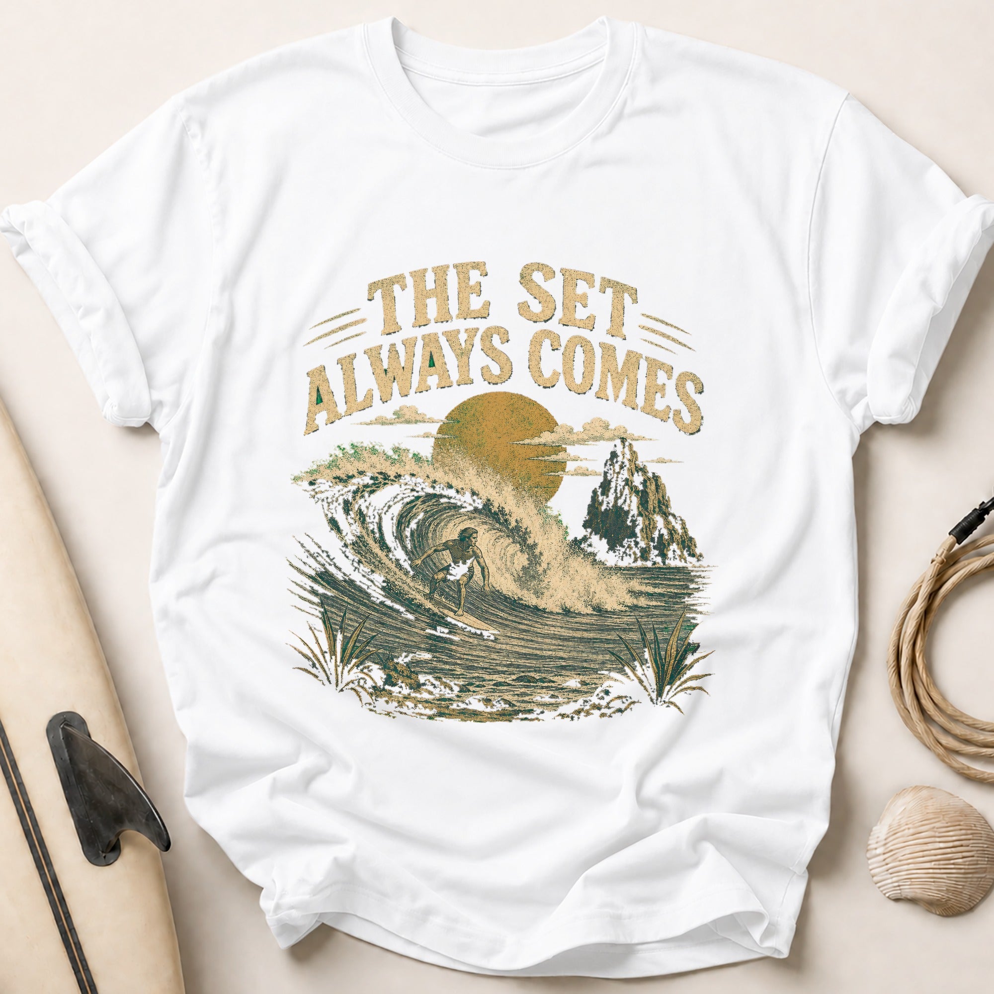 The Set Always Comes Tee - White