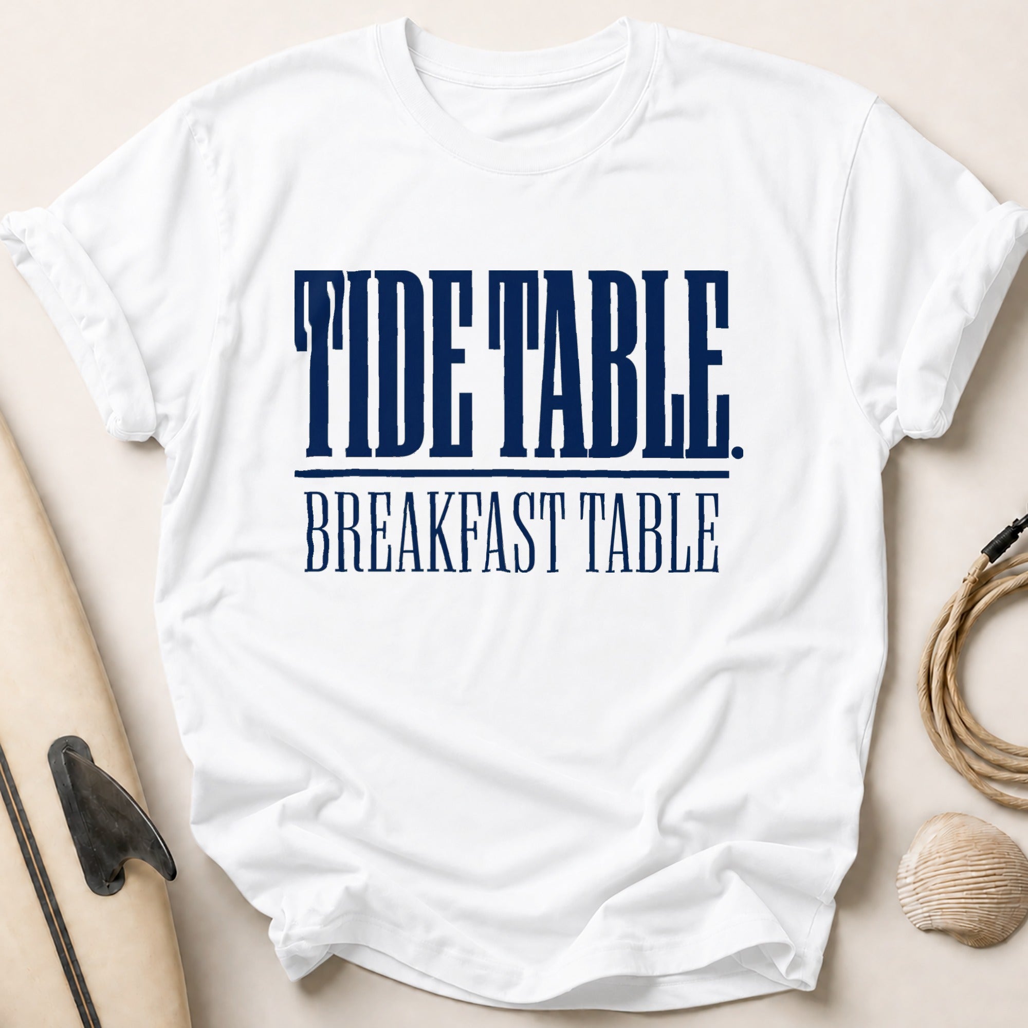 Tide Table Tee - White