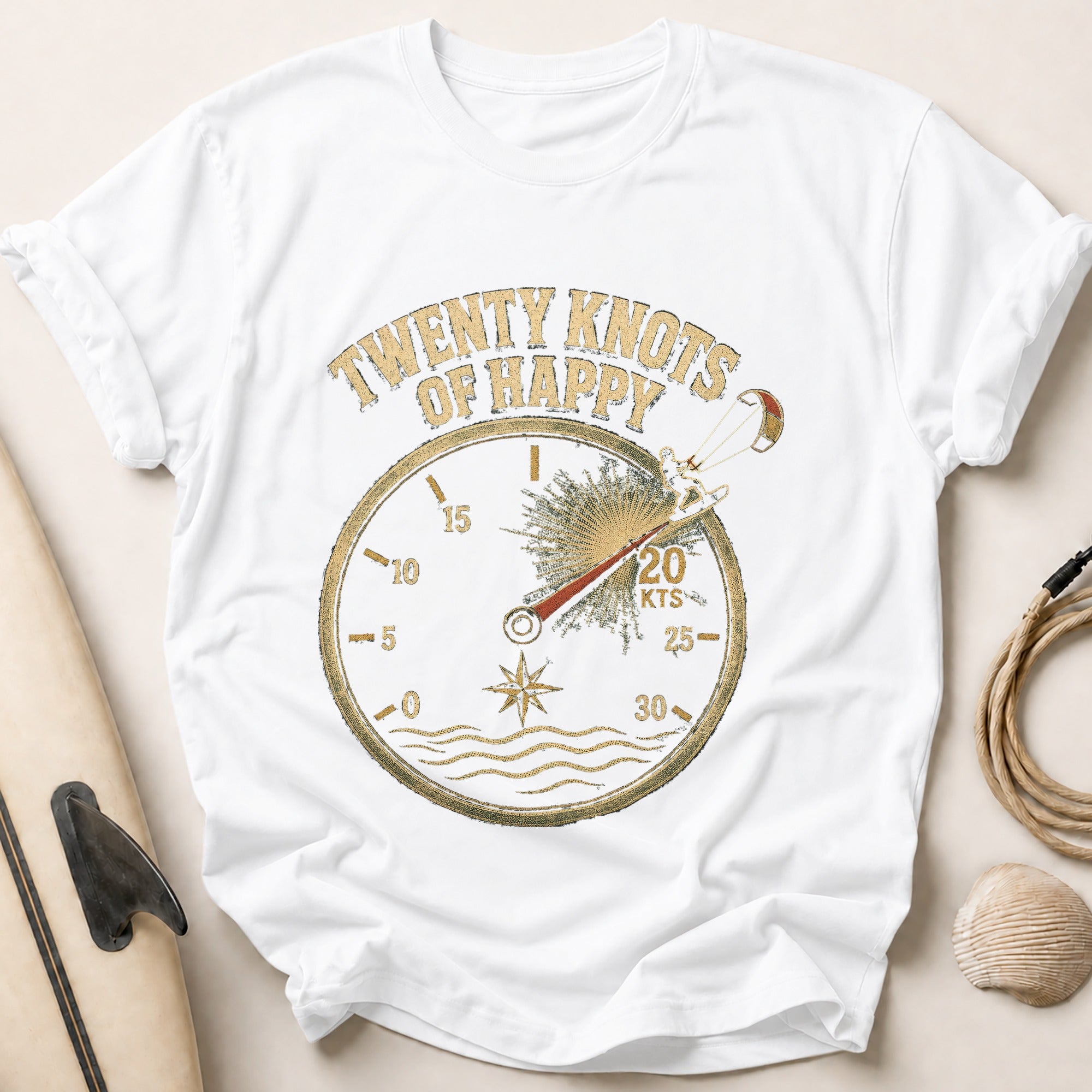 Twenty Knots Happy Tee - White