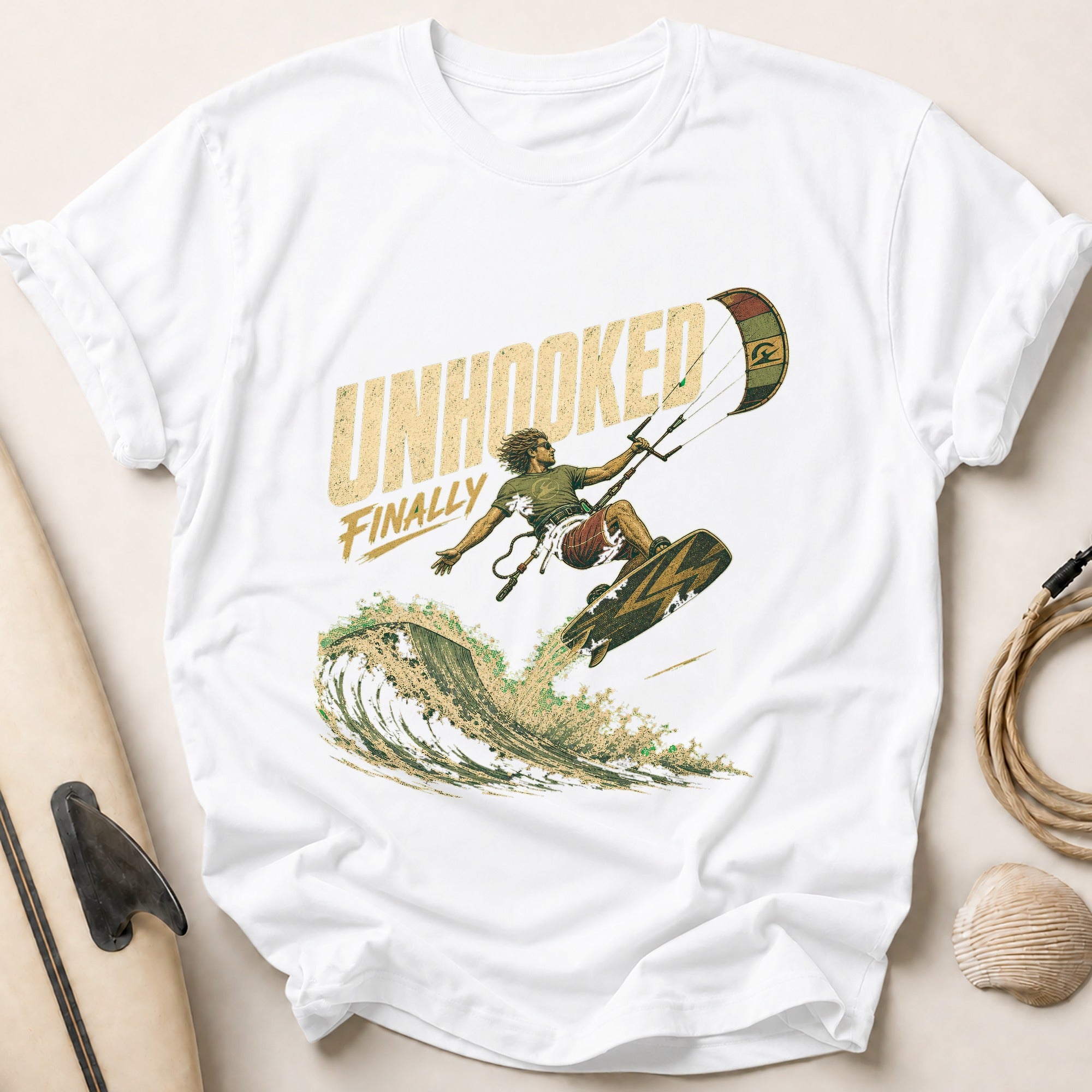 Unhooked Finally Tee - White