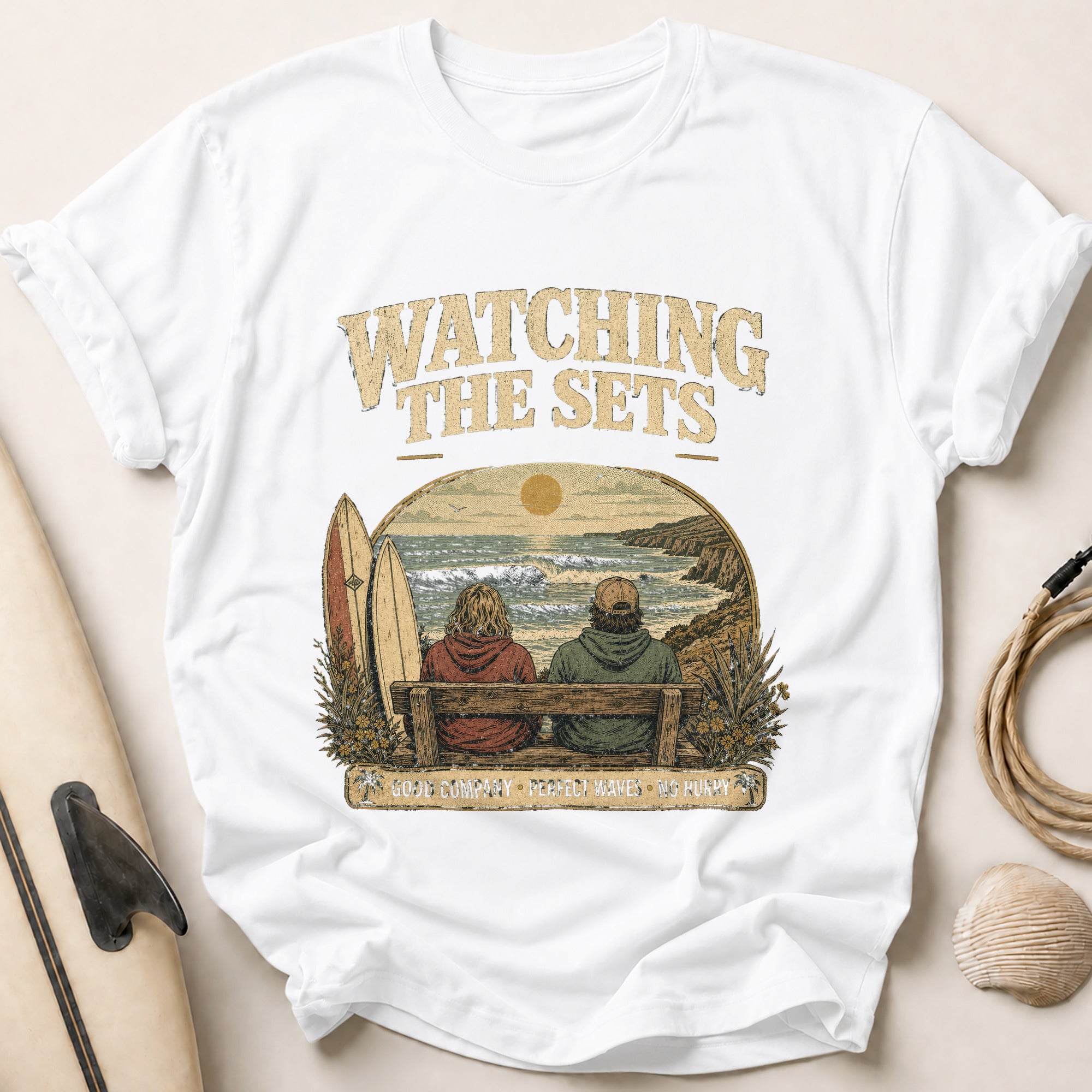 Watching The Sets Tee - White