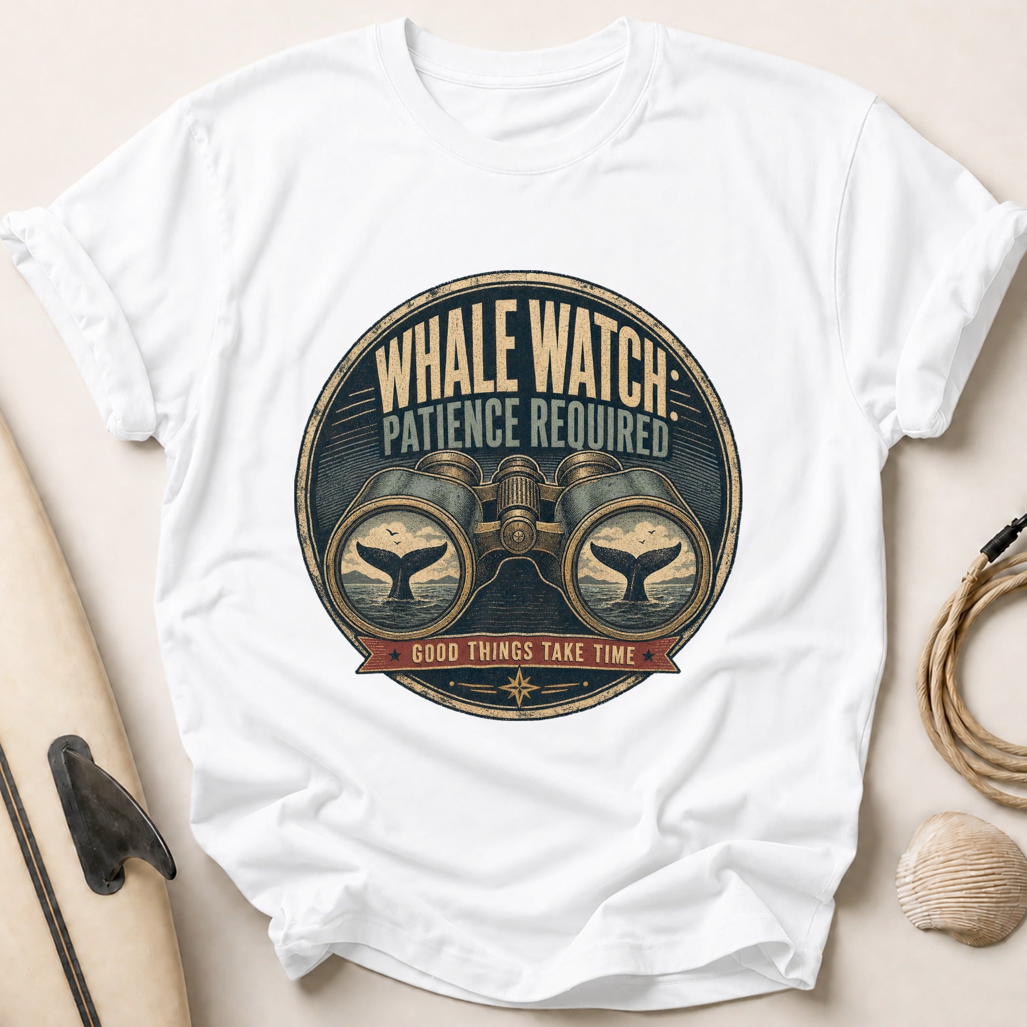 Whale Watch Tee - White