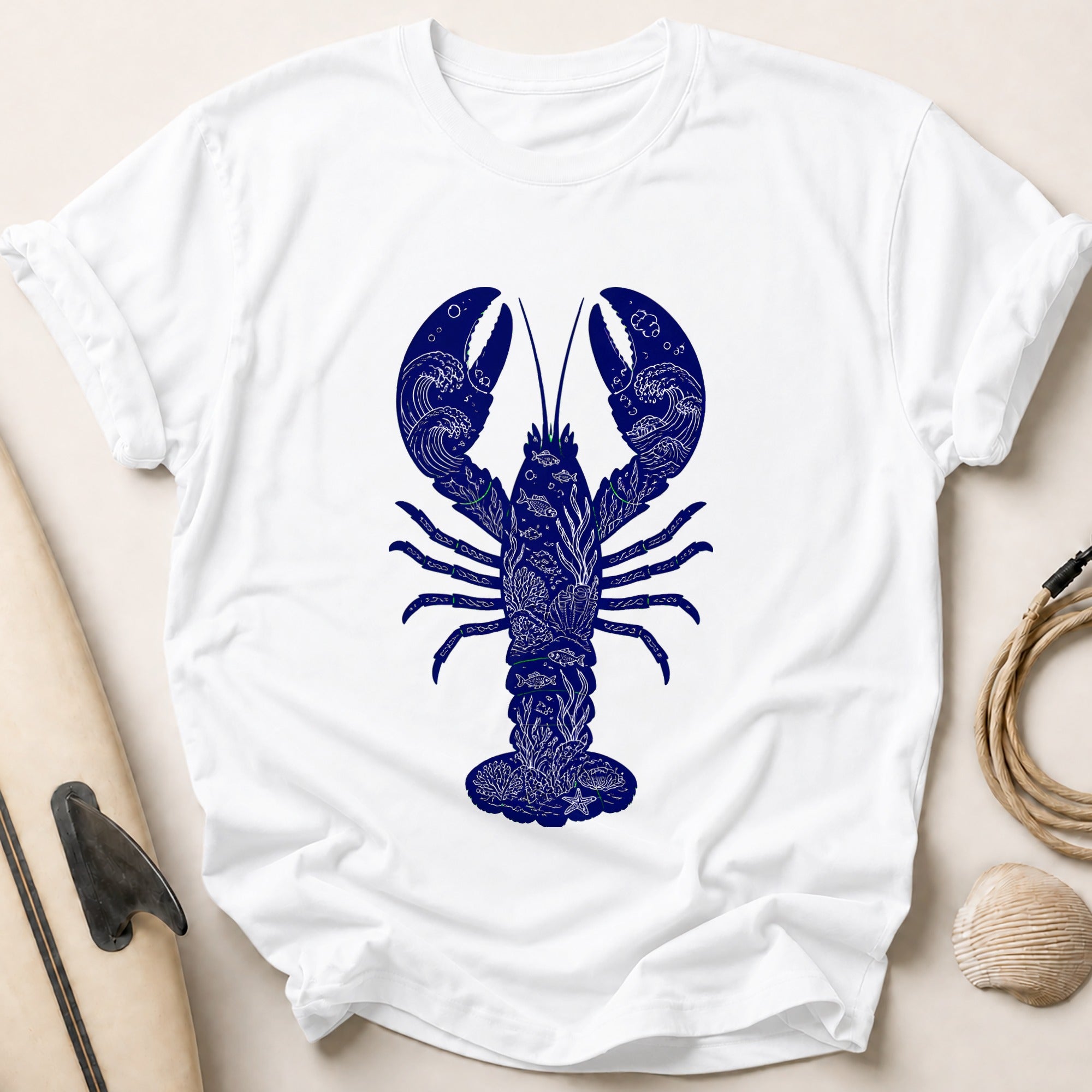 Lobster Ocean Seafood Creature Tee - White