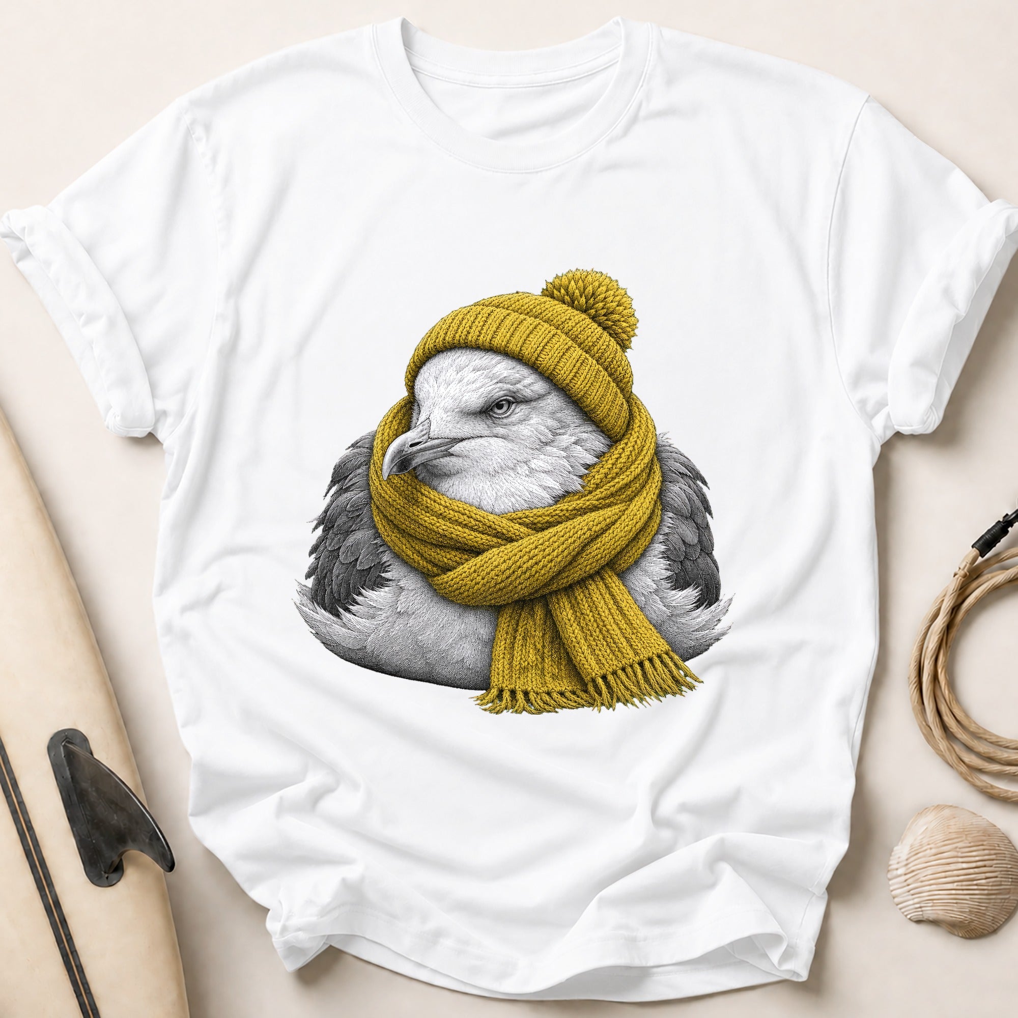 Wrapped Up Gull Tee - White