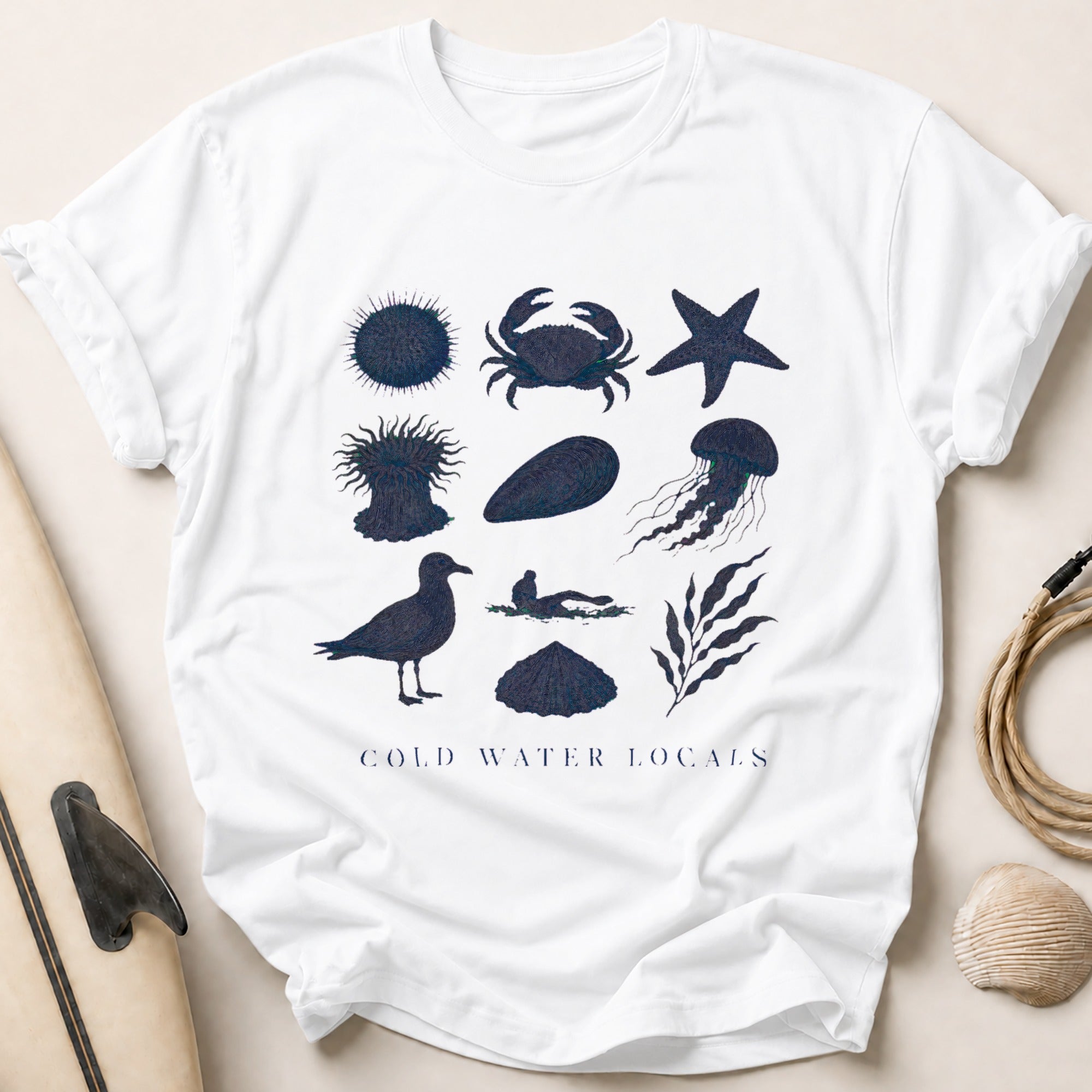 COLD WATER LOCALS Tee - White