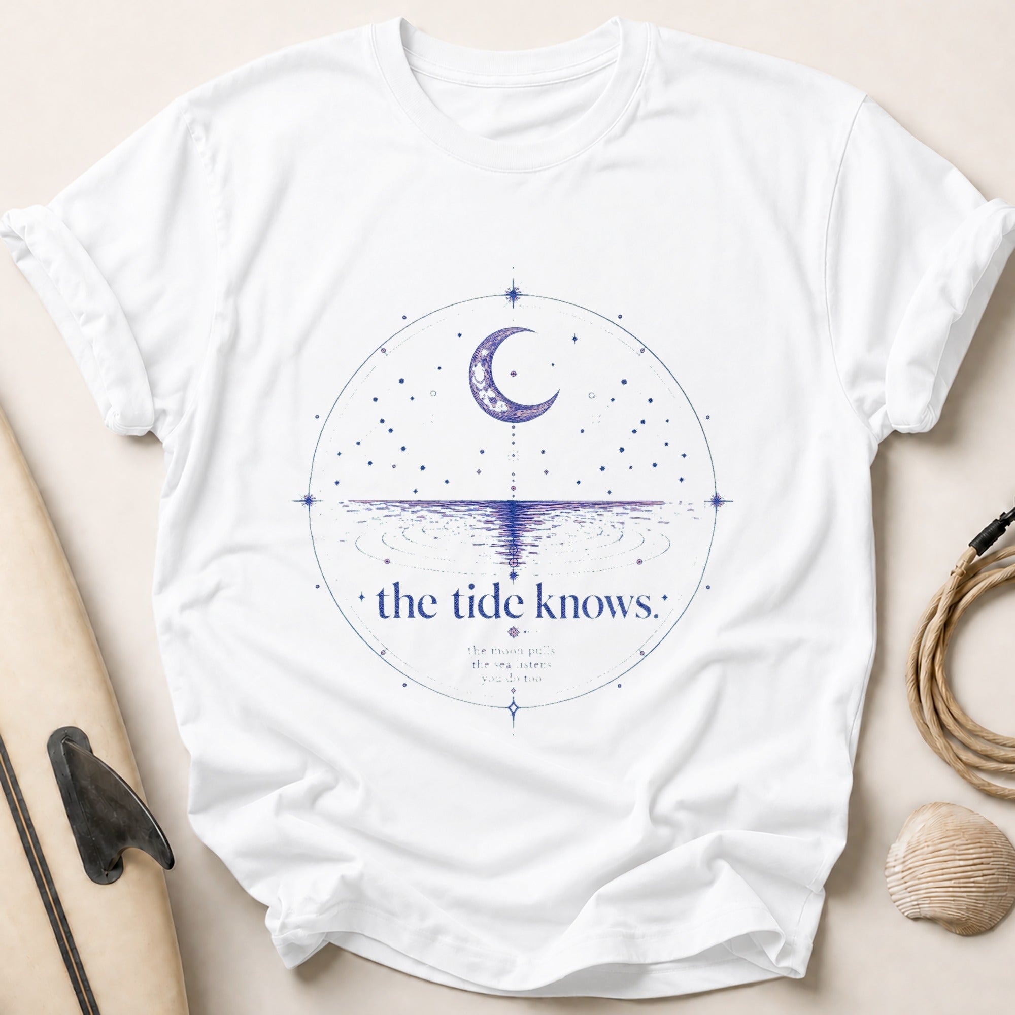 the tide knows. Tee - White
